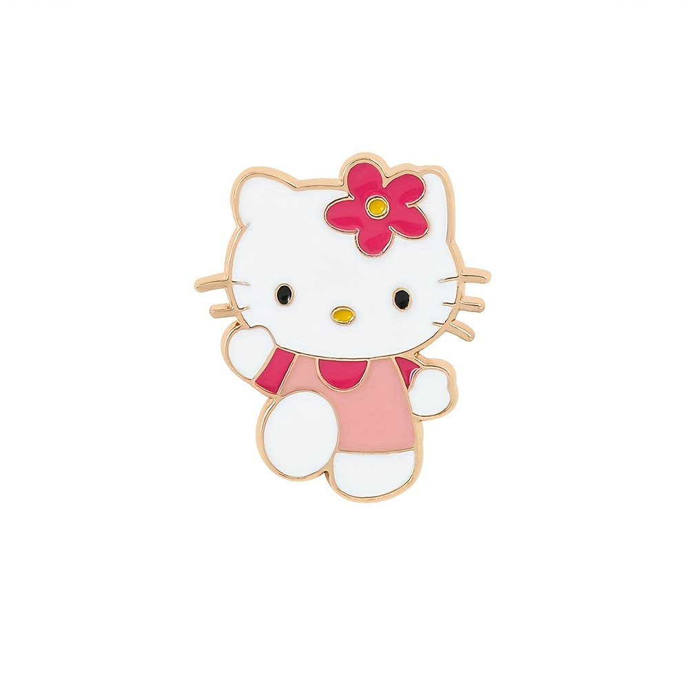 Hello Kitty Brooch For Girls Cute Kt Cat Enamel Pins - Temu