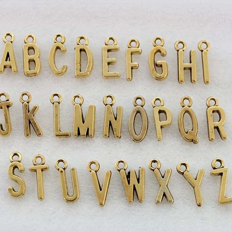 156PCS Antiqued Bronze Colour Metal alphabet letter charms Jewelry Making