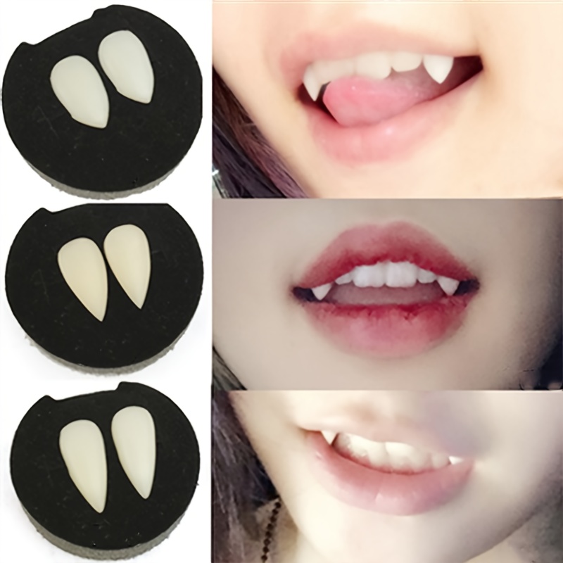 14pcs Vampire Teeth, Werewolf Zombie Teeth, Halloween Zombie Teeth Plastic  Vampire Halloween Party Costumes Adult Teen Cosplay Props