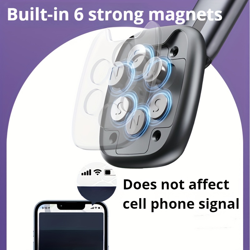 Magnetic Cell Phone Holder Car [ Built in 6 Strong Magnets - Temu