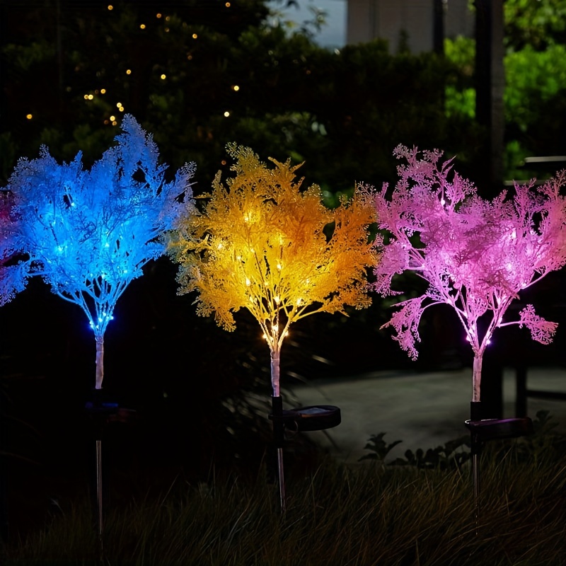 6 Lámparas Solares Led Exterior Jardín Colores Impermeable