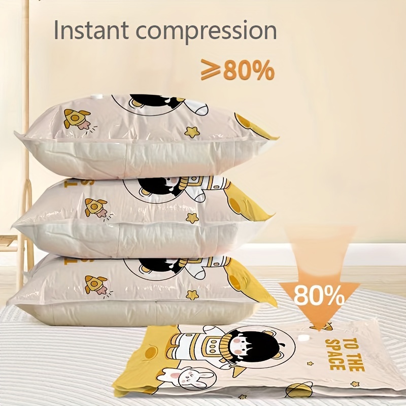 Cute Vacuum Compression Storage Bags, Sealed Moving Bags For Clothes,  Blankets, Shirts, Household Space Saving Organizer For Dorm, Closet,  Wardrobe, Bedroom, Bathroom - Temu