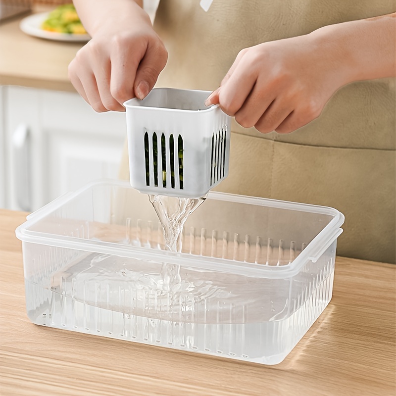 Food Storage Boxes container with Lid Clear Plastic boxes for Kitchen and  Fridge