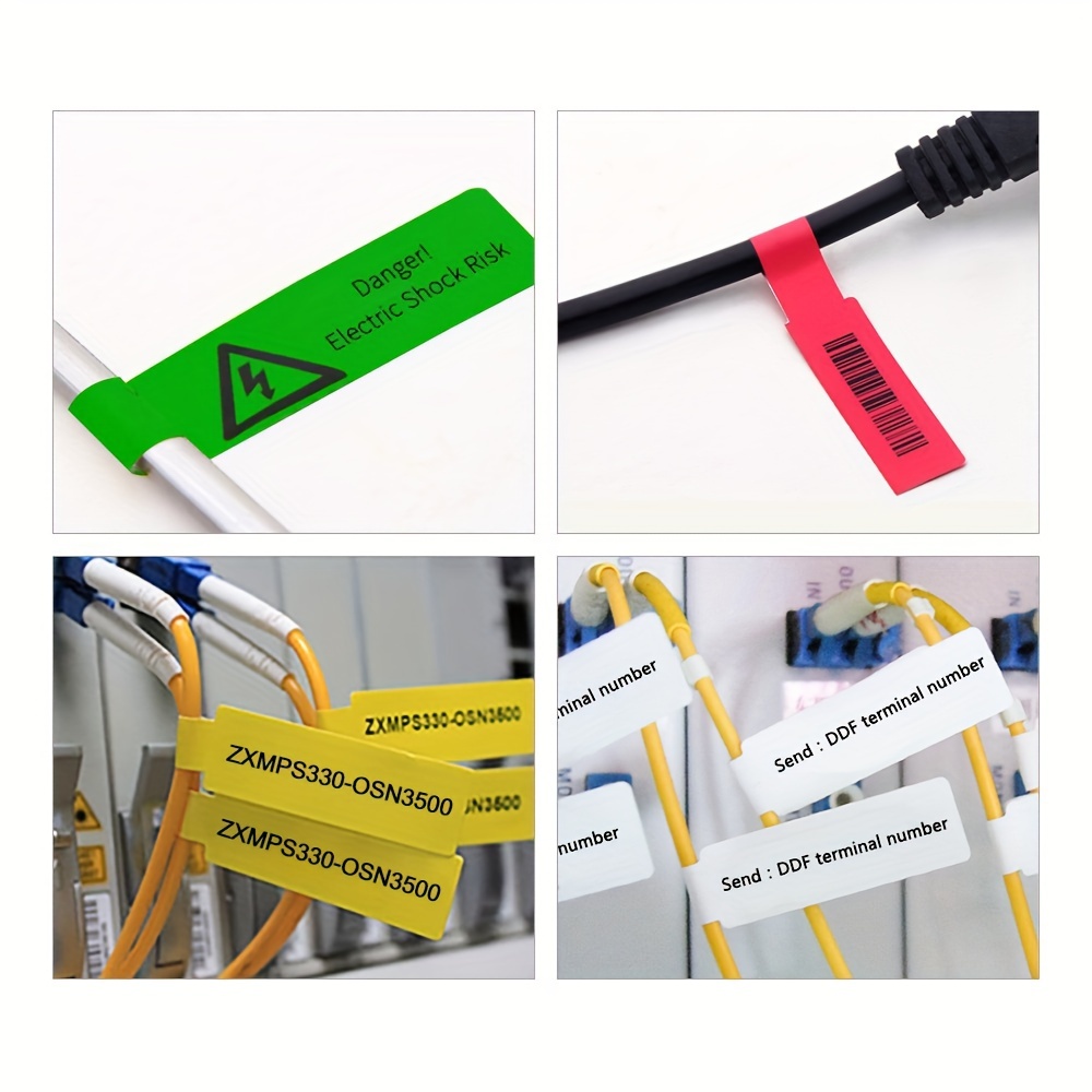 30pcs Etiquetas Cable En Forma P Impermeables Colores - Temu
