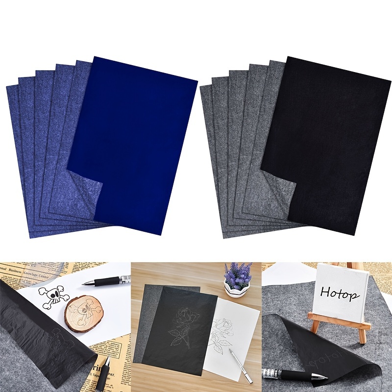 100 Sheets Carbon Transfer Blue Tracing Paper for Woodworking and  Transfering Wood Burning Patterns