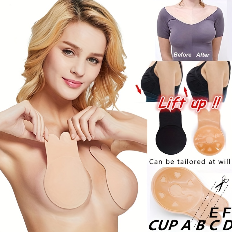 4pcs Self-adhesive Silicone Bra Pads Washable Nipple Covers