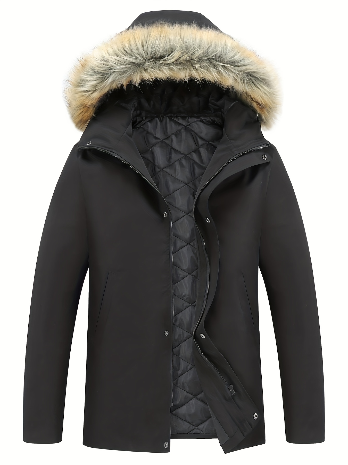 Mens Long Winter Hooded Coats - Temu