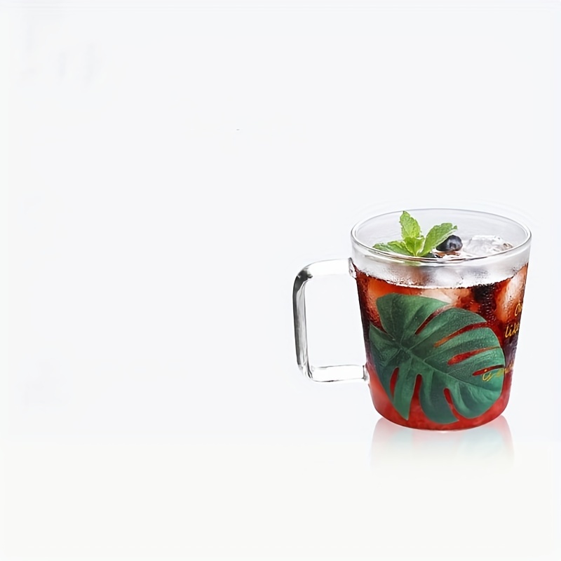 Tropical Leaves Tumbler with Handle