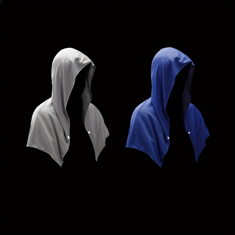 

1pc/2pcs Unisex Cooling Hoodie Towel, Uv Protection Quick Drying Cooling Towels For Neck Face Head & Shoudler, Suitable For Sport Camping Workout Cycling Golf Running Hiking & Fishing