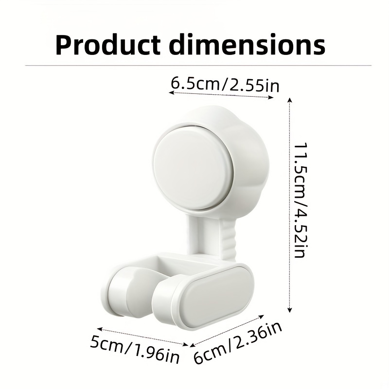 1pc Universal Silicone Suction Cup Shower Head Holder, Angle