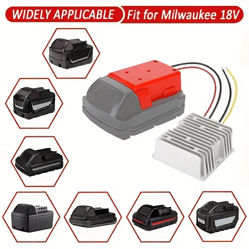 15a Step Voltage Converter Milwaukee 18v 12v Battery Dock - Temu