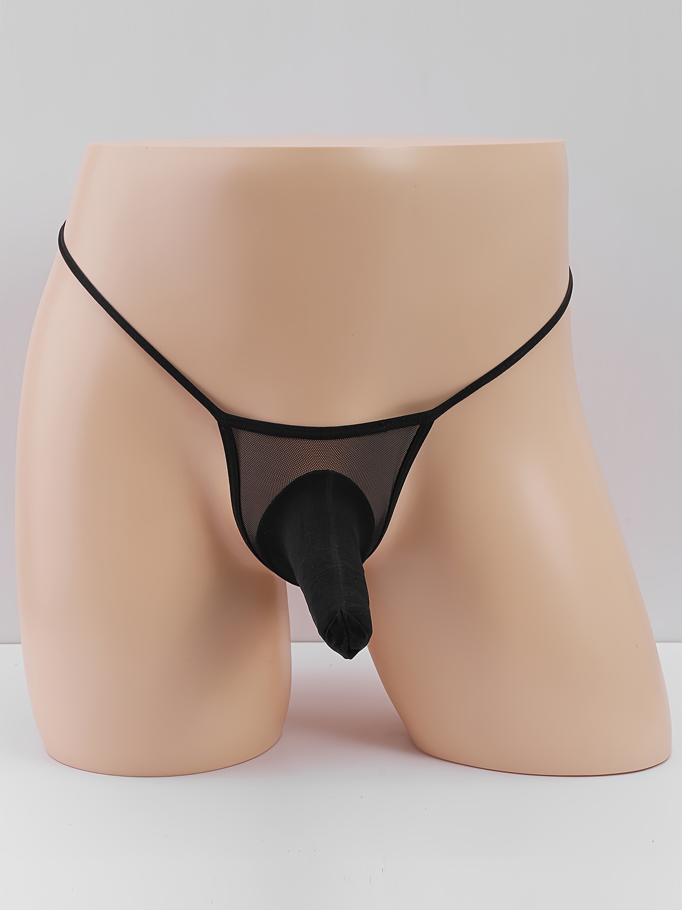 Men's Funny Panties Sexy Elephant Bulge Pouch Elastic T Back