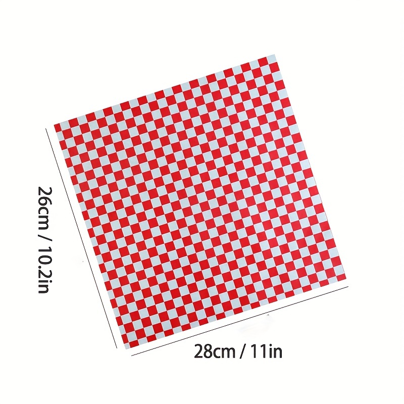 Wax Paper Sheets, Premium Food Basket Liners, Grease Resistant Wax Paper  Sheets For Food, Classic Checkered Sandwich Wrapping Paper For Party,  Festival And Outdoors - Temu