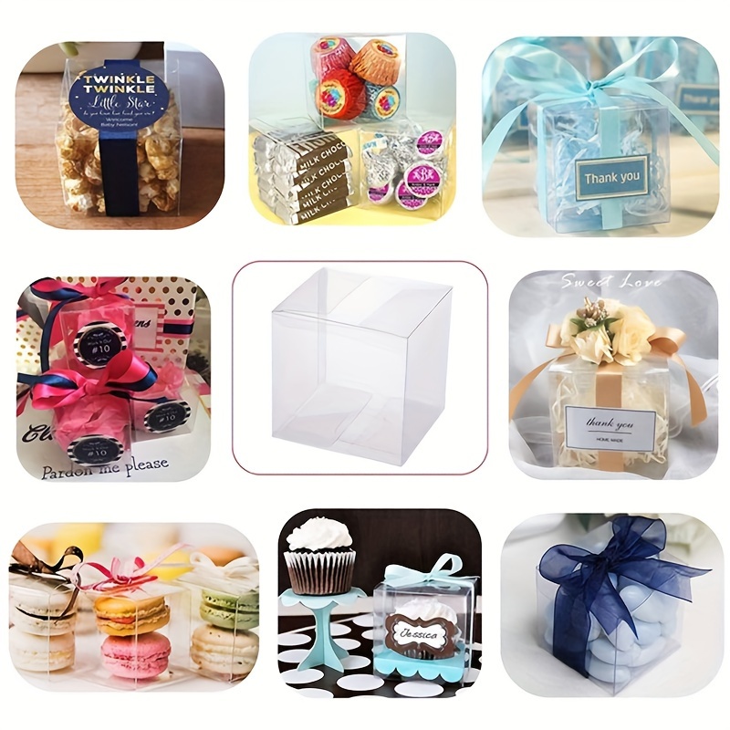 Clear Favor Boxes Plastic Small Gift Boxes Transparent Cube - Temu