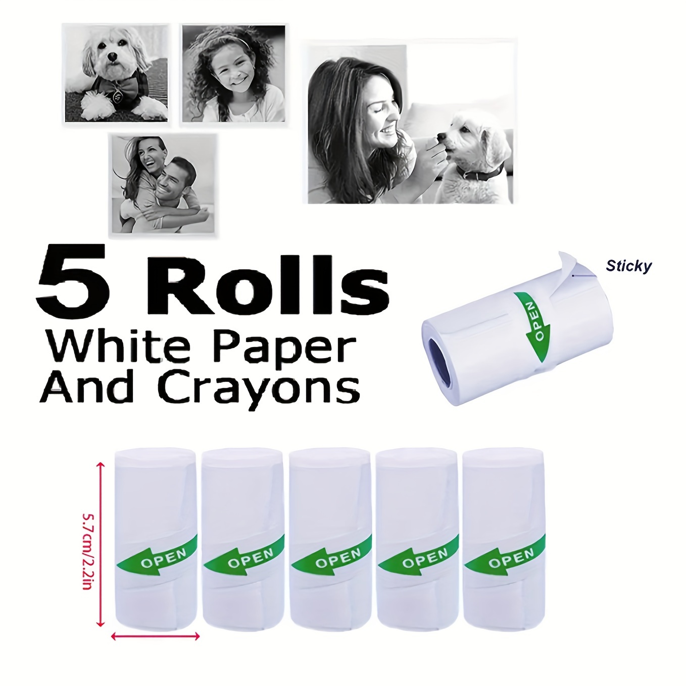 Quick Dry 8.26x11.69 A4 Thermal Paper for M08F/M832/P831, 200 Sheets