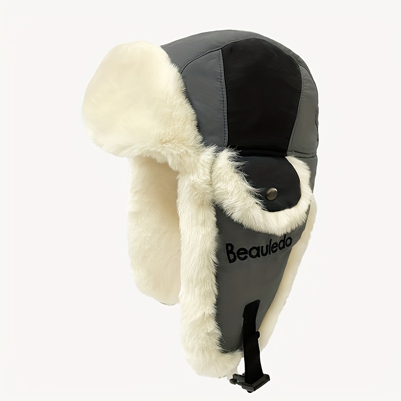 Winter Warm unisex Trapper Hat Plush Coldproof Bomber Hat Faux Fur Thick Warm Ushanka Ear Flap Hats for Women & Men,Temu