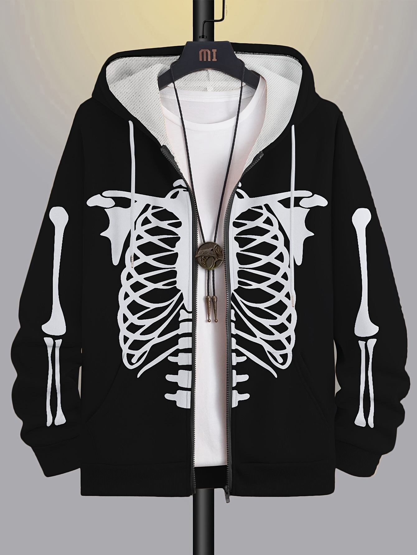 Halloween Skeleton Rhinestone Hoodie Y2k Long Sleeve - Temu Canada