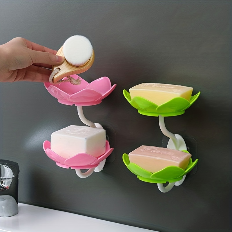 Double Layer Soap Holder with Draining Tray Soap Dish for Shower