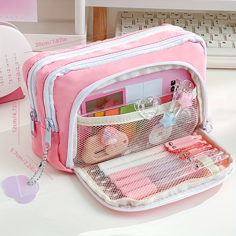 Stationery Bag, Pencil Case, Large Capacity Pencil Case, Handheld Pencil  Case, Stationery Box, Cosmetics, Portable Gifts, Suitable For Office,  School, Youth, Girls, Boys, Men, Women, Adults