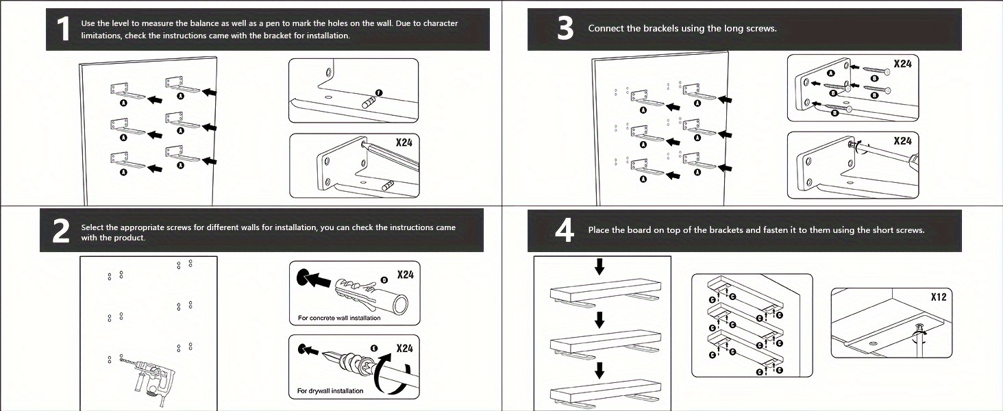 Housolution 6 Pz Staffe per Mensole Pesanti, 8 Pollici