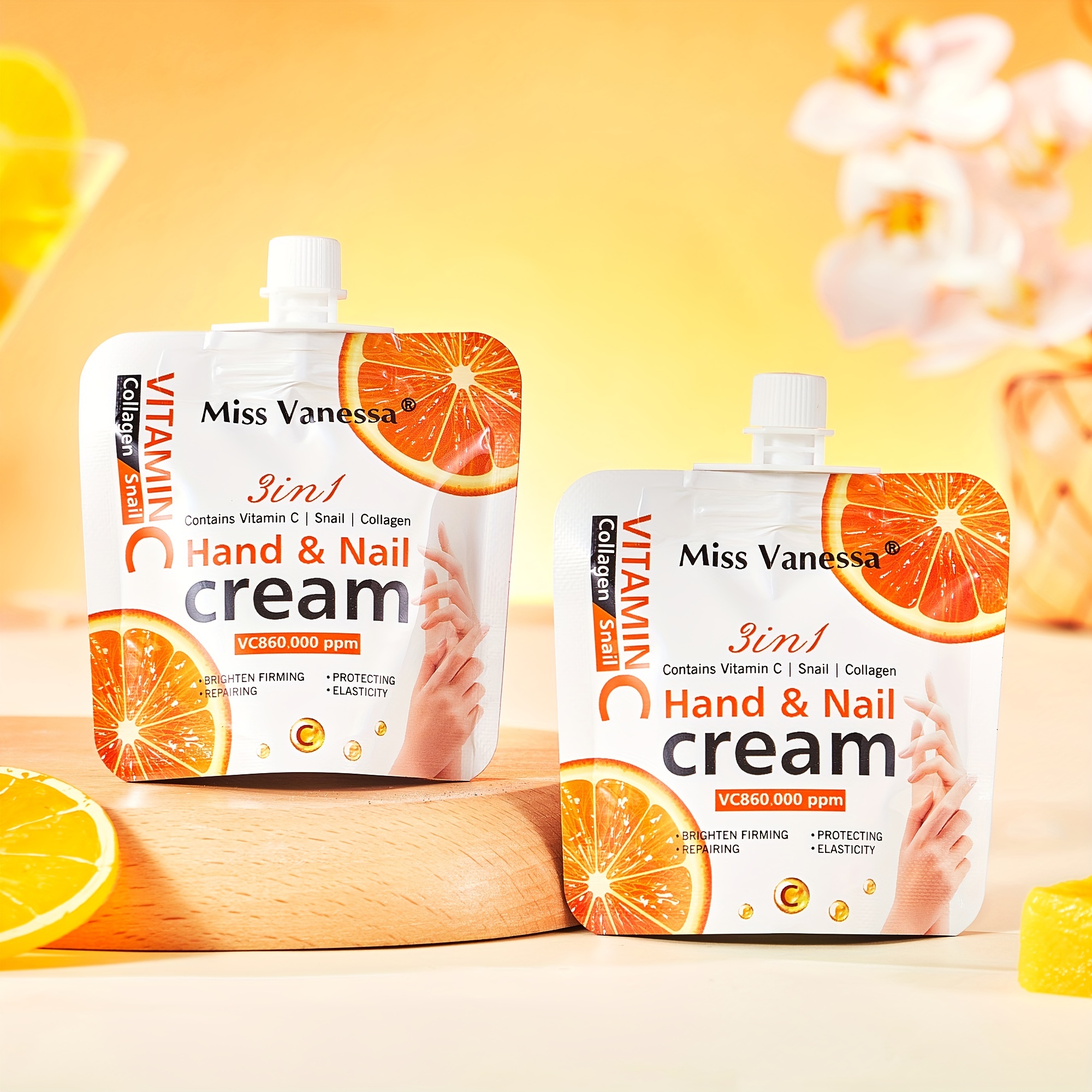 6pcs Orange Moisturizing Hand Creams for Dry Skin