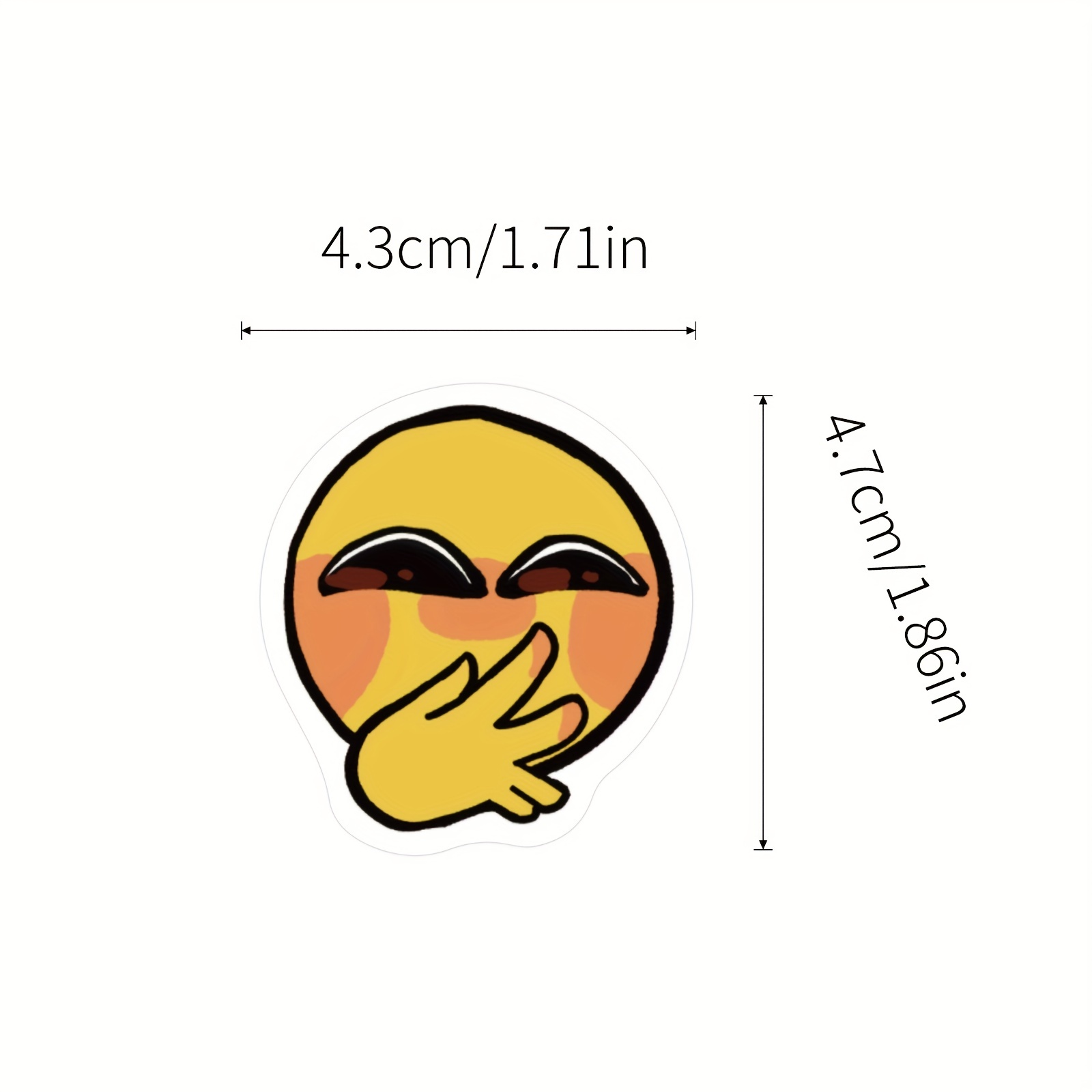 Face Stickers Yellow Emoticon Sticker Vinyl Waterproof - Temu Japan