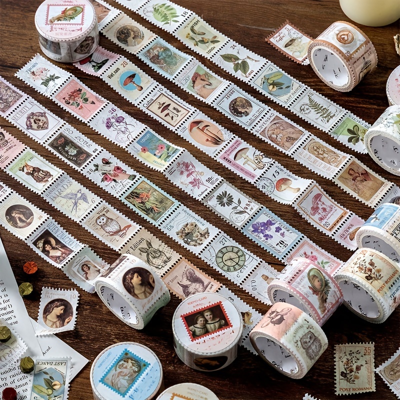 10 Packs Of Adhesive Stickers Vintage Post Stamps Decorative Stickers 800PCS