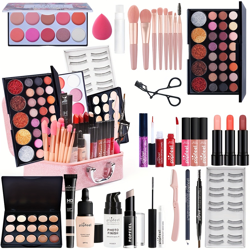 Kit de Maquillaje para Mujer, Kit Cosmético Completo Todo en Uno, Set de  Maquillaje para Mujer Principiante, Juegos de Maquillaje Completo, Regalos  para Mujer : : Belleza