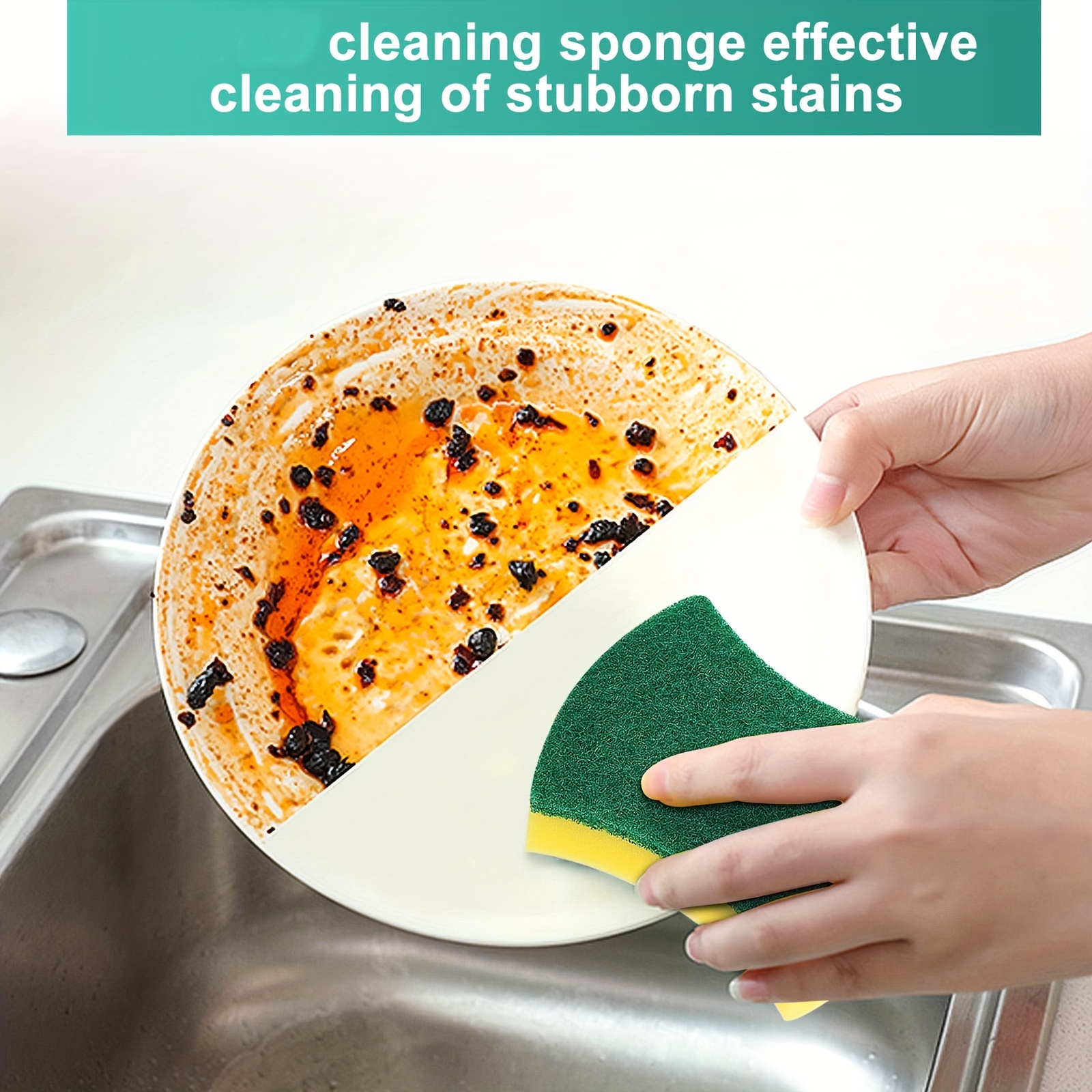5/10pcs Kitchen Cleaning Sponges Eco-Friendly Anti-Scratch, Dish