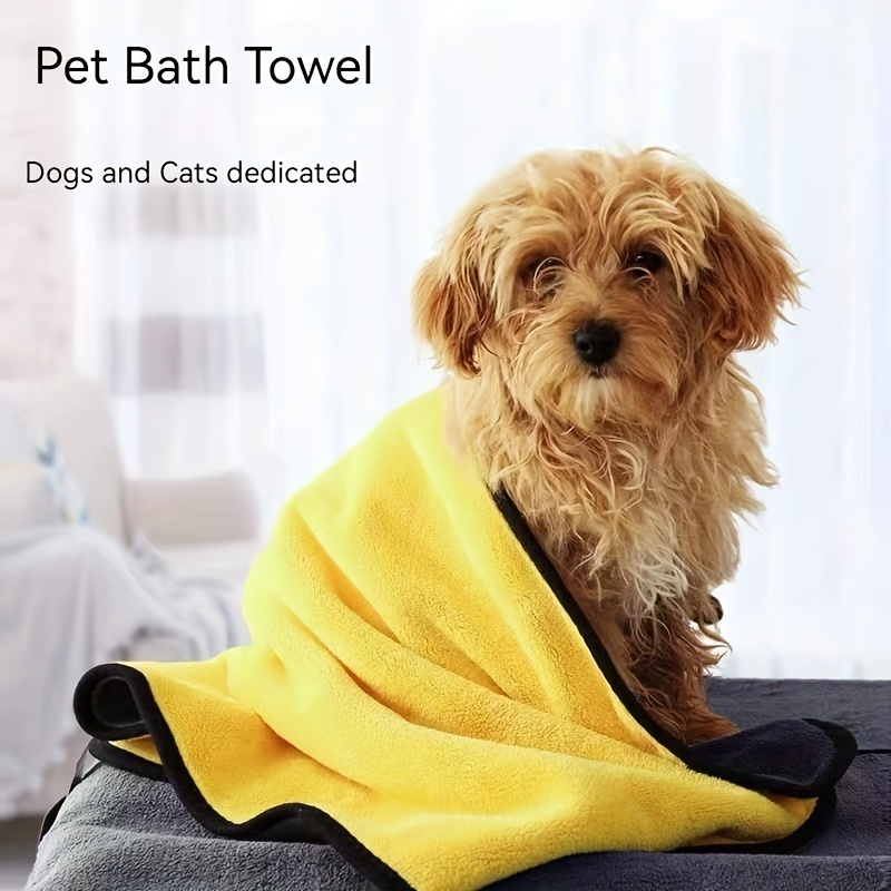 Pet Towels Soft Fiber Towels Water-absorbent Coral Fleece Bath Towel For  Cat And Dog Bathing Supply - Temu