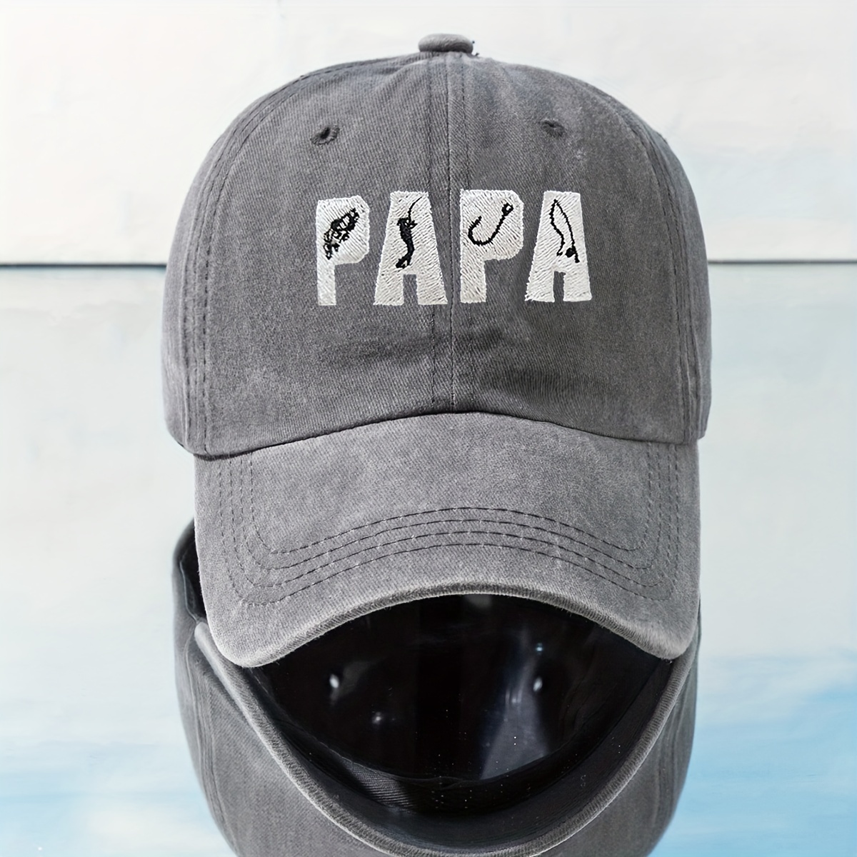Fishing Papa Embroidery Baseball Hip Hop Unisex Washed - Temu Canada