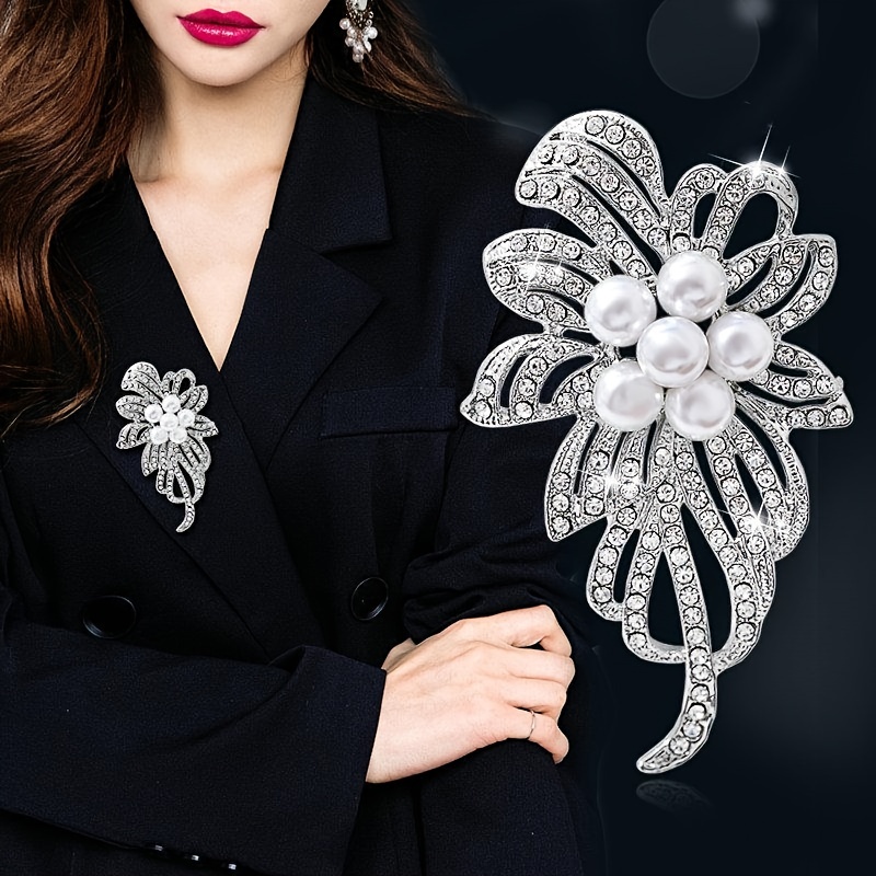 SHMIK Fashion Luxury Pearl Flower Brooches For Women Elegant Exquisite  Badges Crystal Clothing Jewelry Wedding Party Brooch Pin - AliExpress