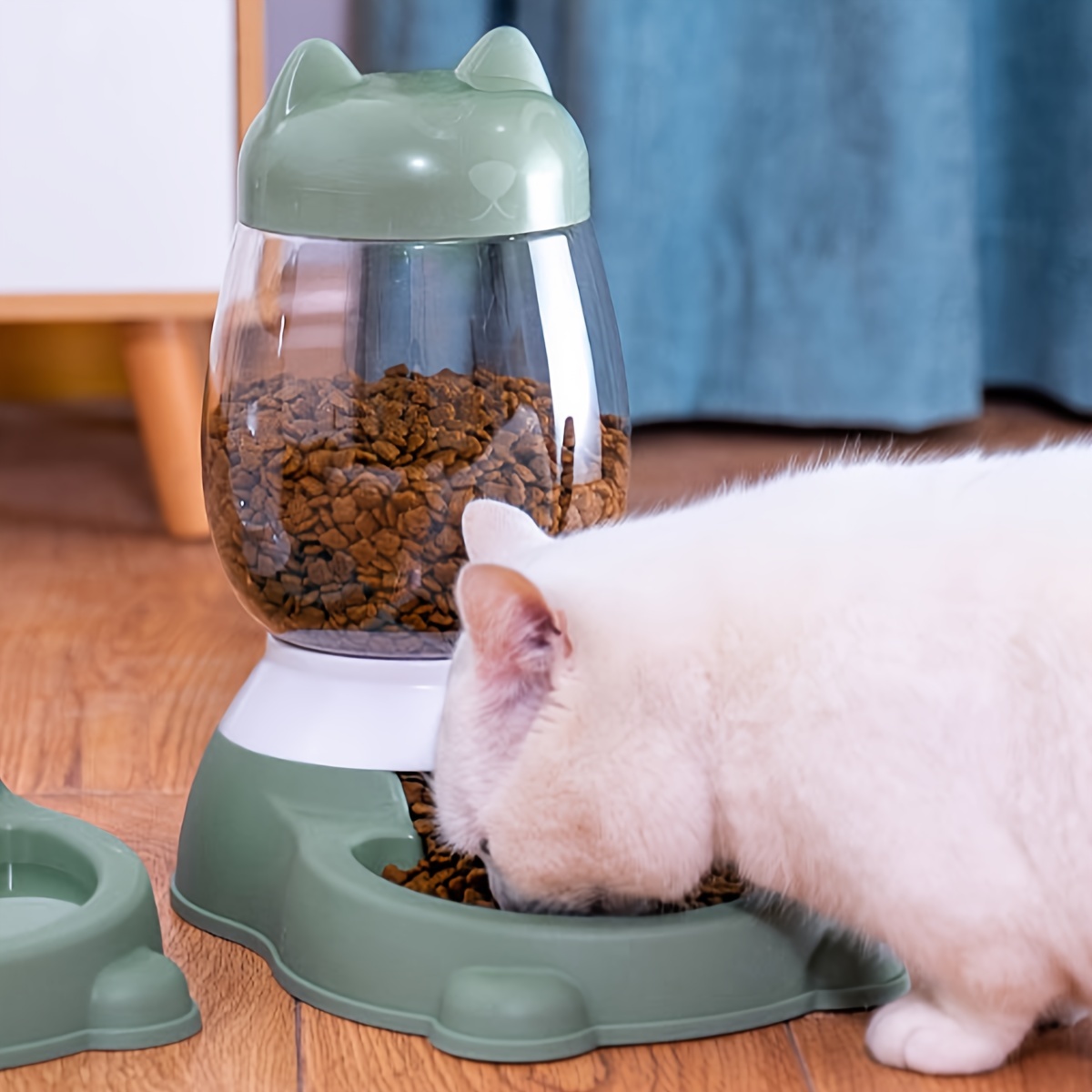 

1pc Large Capacity Pet Automatic Feeder, Gravity Cat Food Dispenser, Convenient And Hygienic Solution For Cat Feeding Supply
