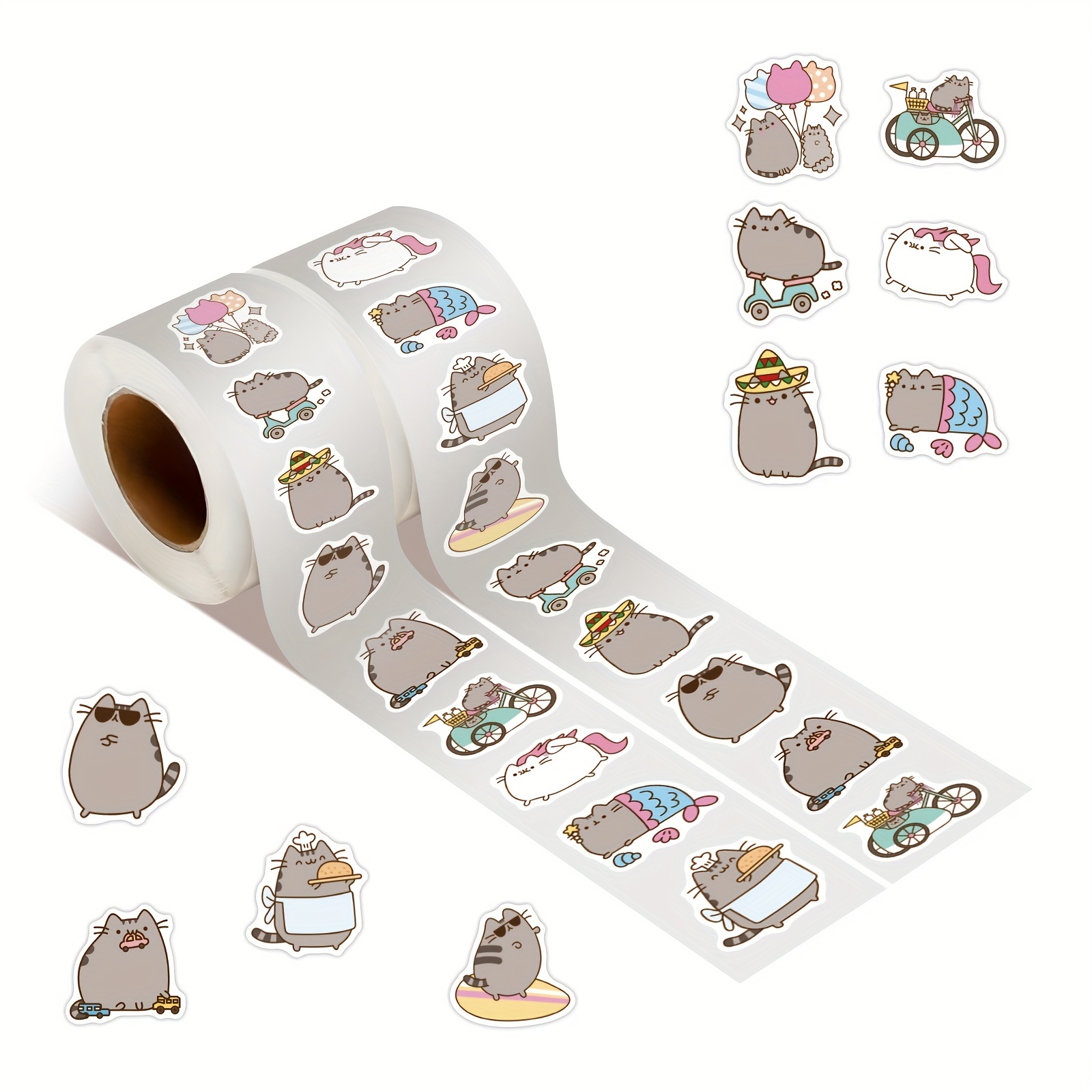 Cute Boho My Little Puffy Kitten Washi Tape