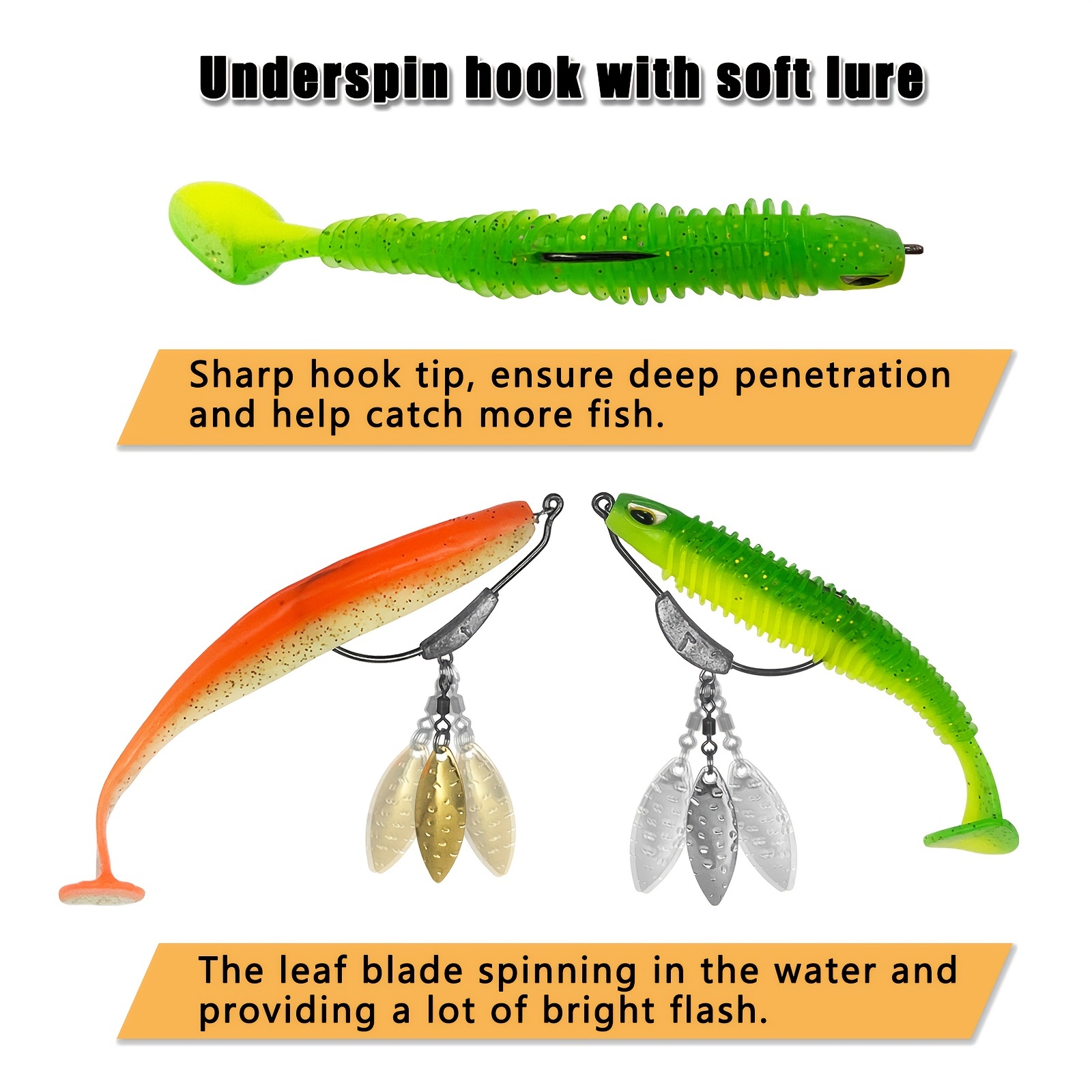 9km Single Hooks Fishing Spoons Blade Bait Hooks Walleye - Temu