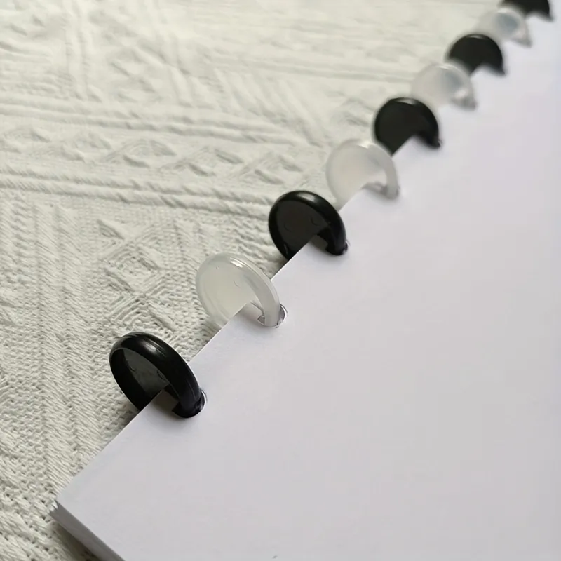 12個/袋、20cmのキノコバックルキノコ穴のリングブラック透明オフィスプラスチックのリングホームオフィス学校用品 - オフィス・学用品 - Temu  Japan