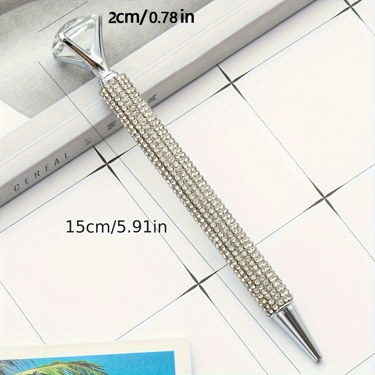 12pcs Diamond Pen Creative Big Crystal Ballpoint Pens Stationery