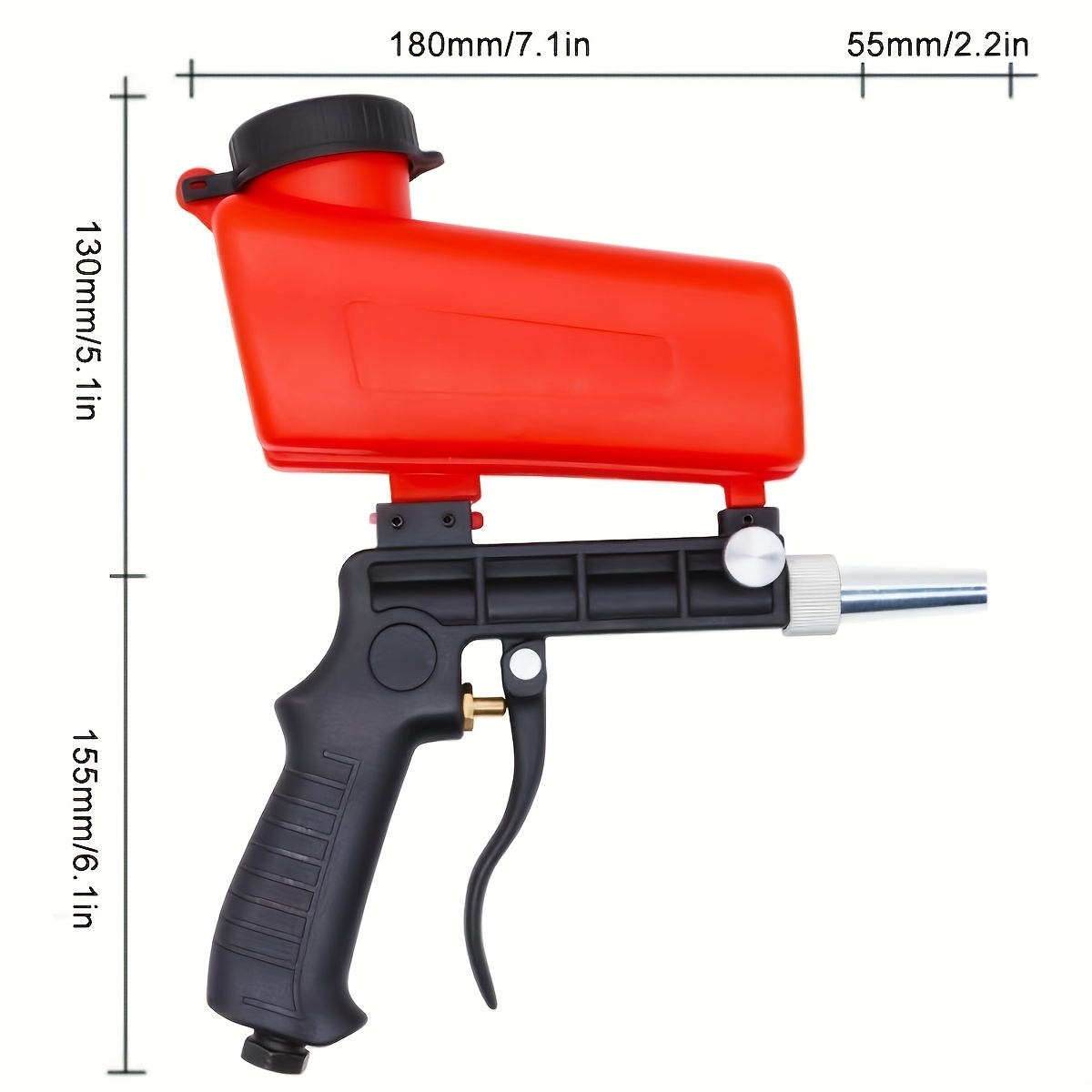 Pistolet De Sablage À Air Comprimé Aluminium Kit Complet Sableuse 6,3 Bar  90 Psi à Prix Carrefour