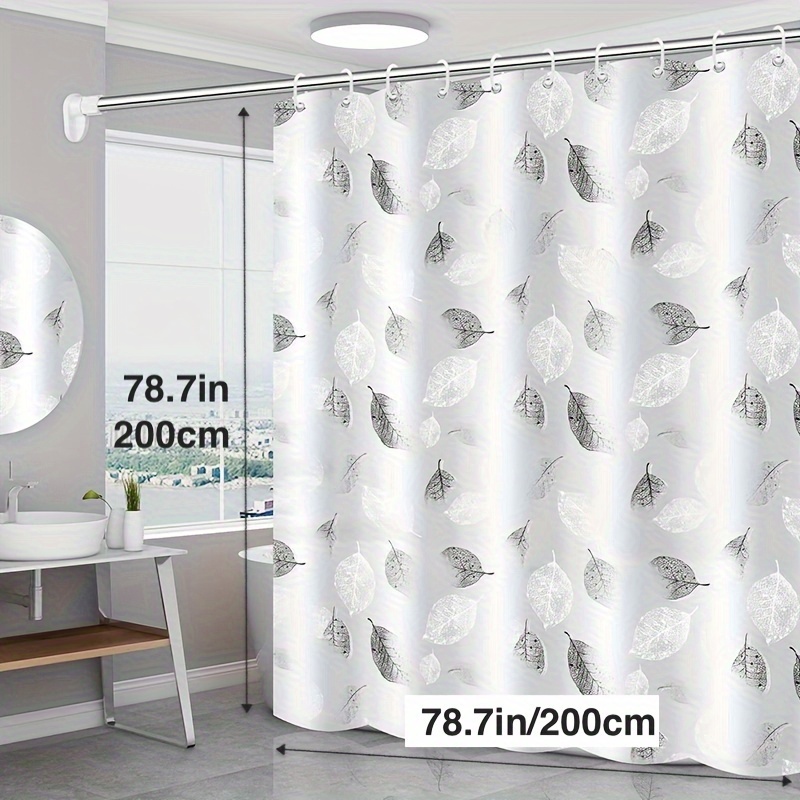 Shower Curtain Liner Plastic Lightweight Hooks Waterproof - Temu