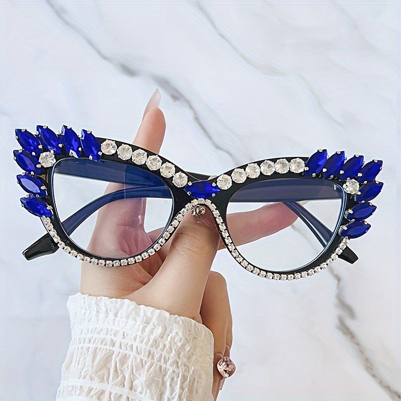 Cat eye hot sale blue glasses