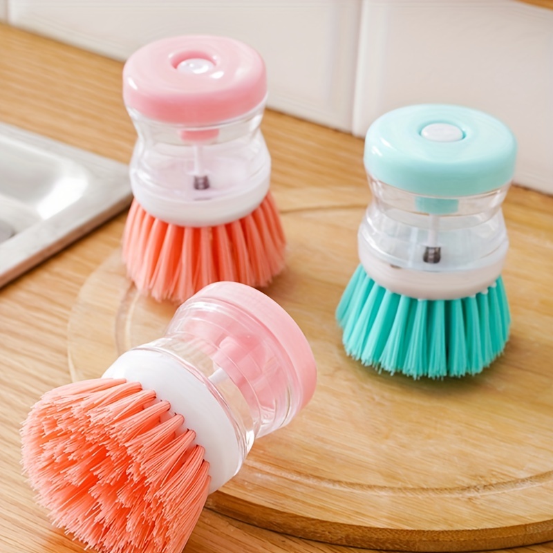 Long Handle Dishwashing Brush With Suction Cup for Kitchen - Temu