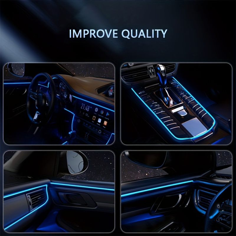 19 69 Feet Car Led Strip Light Rgb Interior Car Ambient Lights 5 In 1 236  22 Inches Multicolor Dash Ambient Interior Lighting Kits Music Mode Sound  Active Mobile App Wireless Control Compatible Car Models - Automotive - Temu