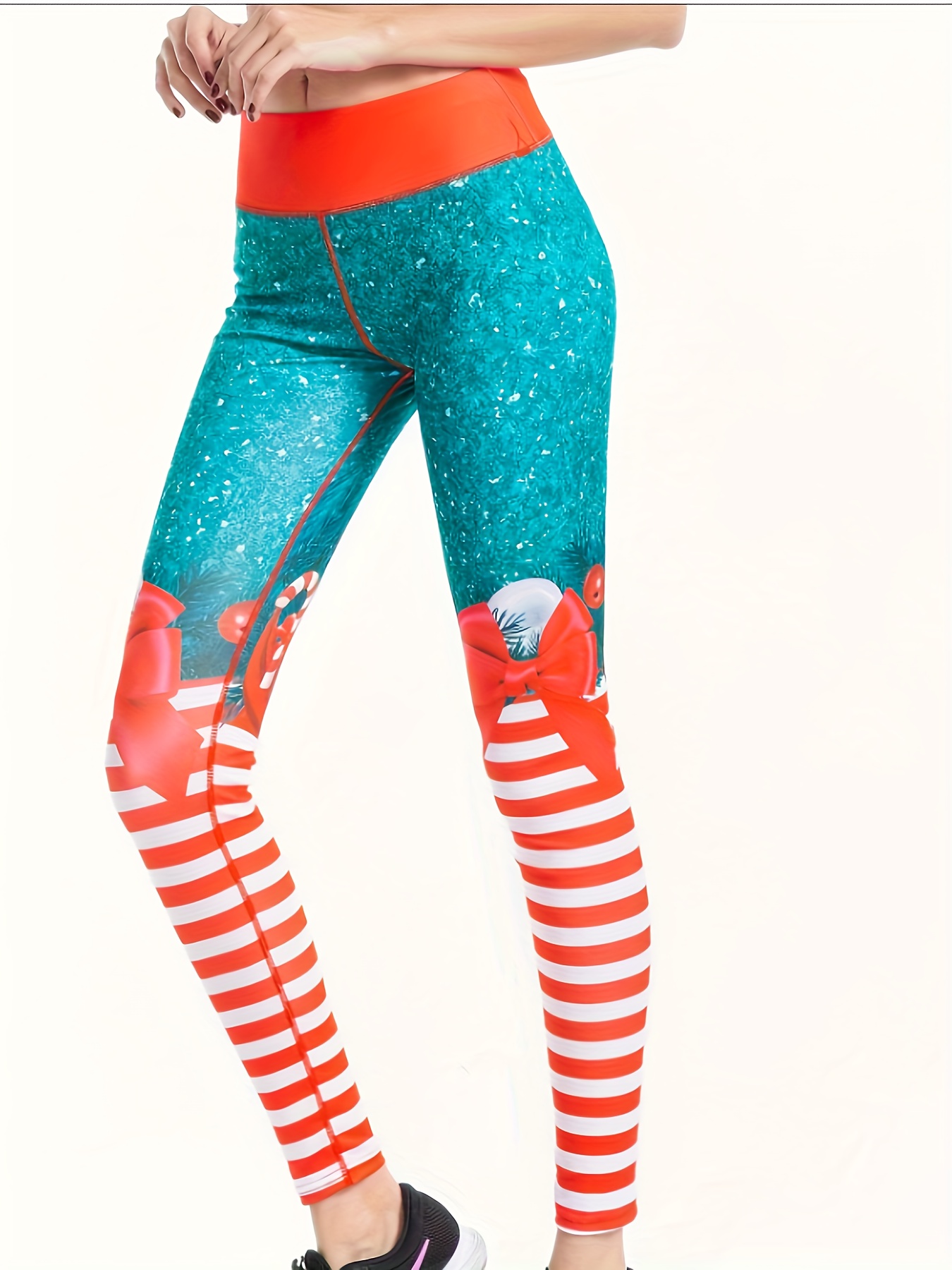 EHQJNJ Workout Leggings Yoga Pants Plus Size Long Womens Ladies Digital 3D  Printing Merry Christmas Witch Leggings Pants for Yoga Running Gym Yoga