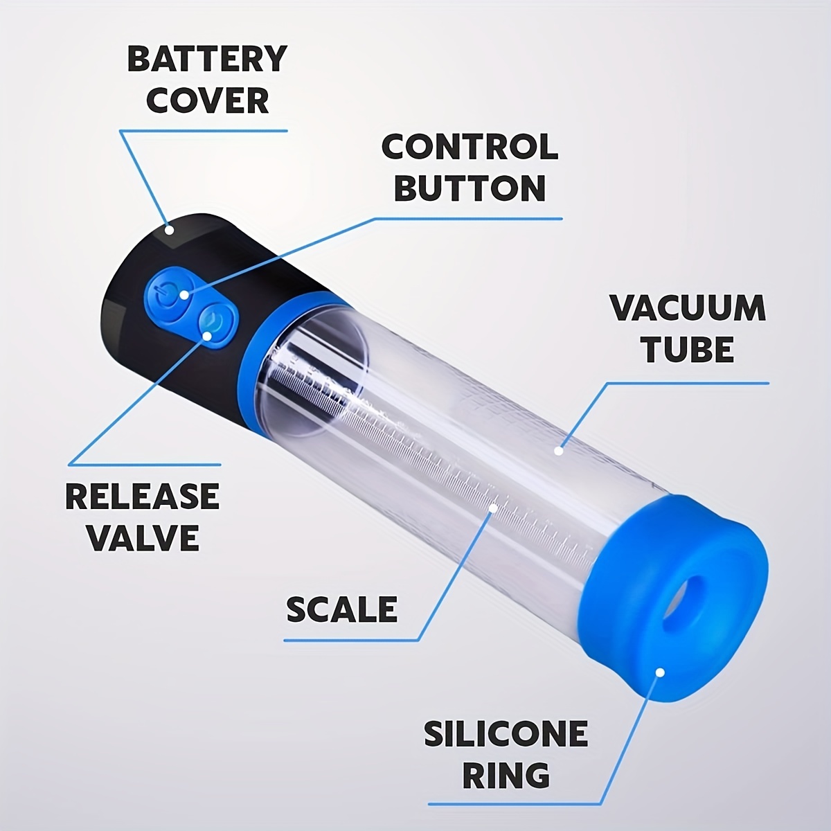 Vacuum Pump Accessories, Penile Tube for Manual or Automatic Penis