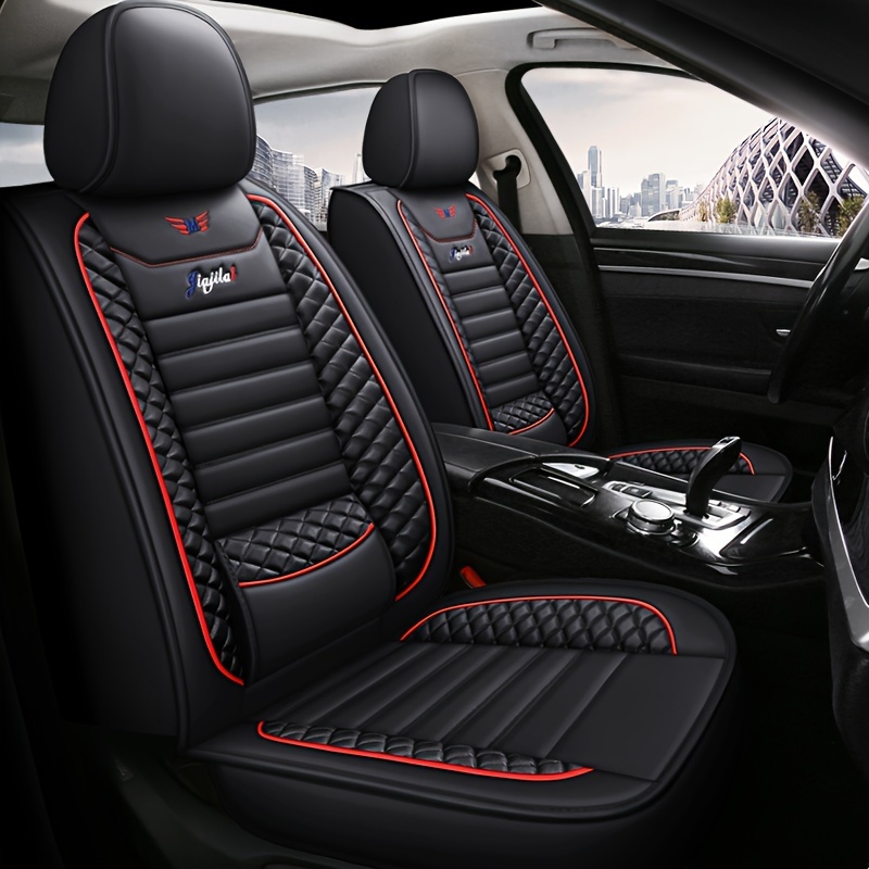 

Suitable For Sedan Suv 5 Seats 4 Seasons Universal Car Cushion Fully Surrounded Cushion Cover Pu Leather Car Seat Cover
