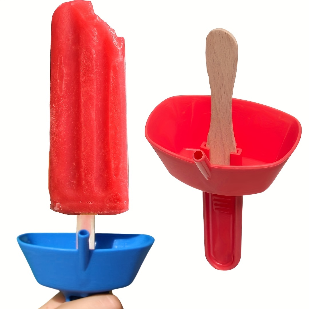 

1pc/4pcs Mess-free Popsicle Holder With Straws - Reusable Drip- Perfect For Frozen Snacks And Drinks - Kitchen Accessory