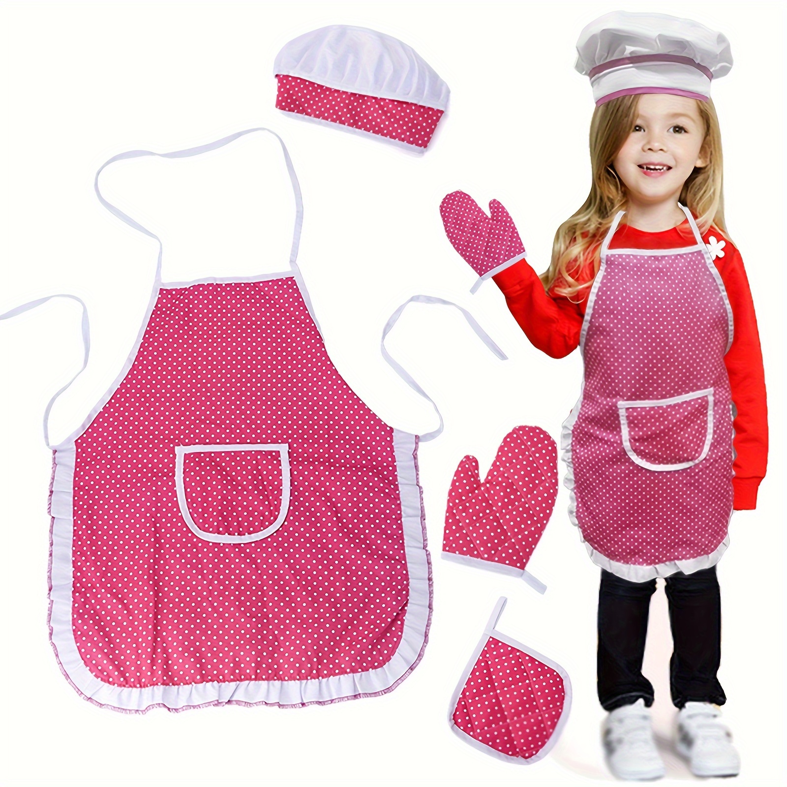 

Family Role Play Kitchen Clothes Children Chef Set Baking Apron Toys