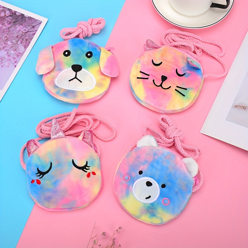 1pc Bolso Hombro Unicornio Niña Bolso Cruzado Peluche Lindo - Temu