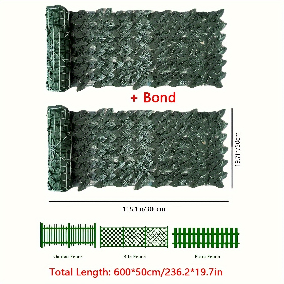 236.2 * 19.7in Recinzione Verde Artificiale Decorazione - Temu Italy