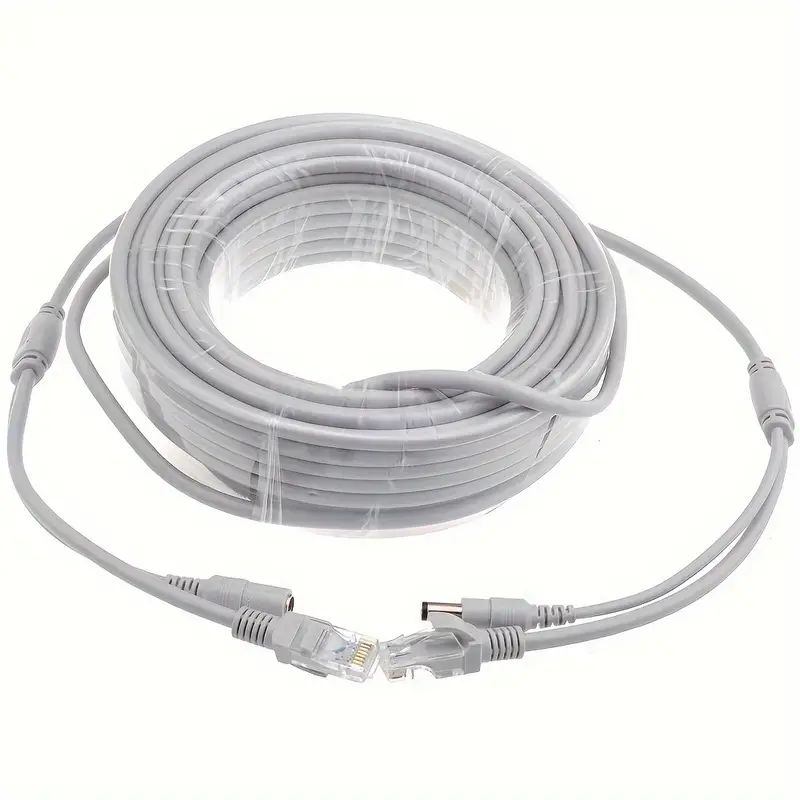 Ethernet Cctv Cable Rj45 + Power Connector Rj45 Cable - Temu